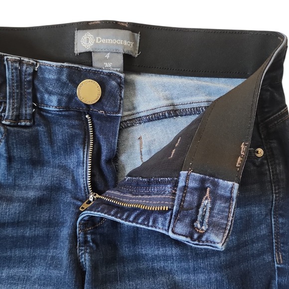 Democracy Jeans Womens Size 4 Ab Technology Blue Denim Cut Off Ankle Stretch - Picture 2 of 7